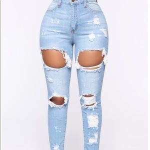 Blue Ripped Jeans